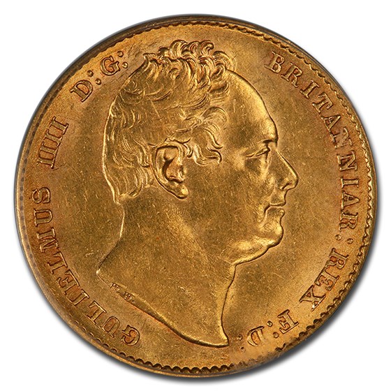 1837 Great Britain Gold Sovereign William IV AU-58 PCGS 1837 Great Britain Gold Sovereign William IV AU-58 PCGS